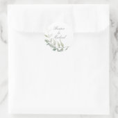 Sage groene naaldhout ronde sticker (Tas)