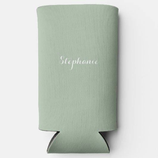 Sage Groene Naam Modern Elegant Monogram Boho (Voorkant)