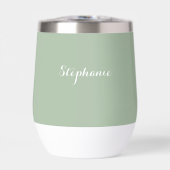 Sage Groene Naam Modern Elegant Monogram Boho (Voorkant)