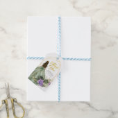 Sage Groene Paarse Prinses Quinceañera Cadeaulabel (Met Touw)