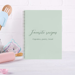 Sage groene script recepten kookboek notitieboek
