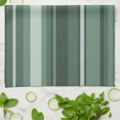 Sage-groene strepen theedoek (Gevouwen)