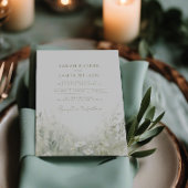 Sage groene uitnodigingen bruiloft waterverf scrip