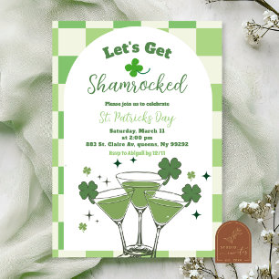 Sage groene vrolijke uitnodiging voor St. Patrick'
