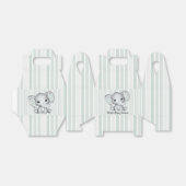 Sage Groene Waterverf Olifant Neutraal Baby shower Bedankdoosjes (Uitgevouwen)