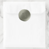 Sage Groene Wax Seal Monogram Bruiloft Stickers (Tas)