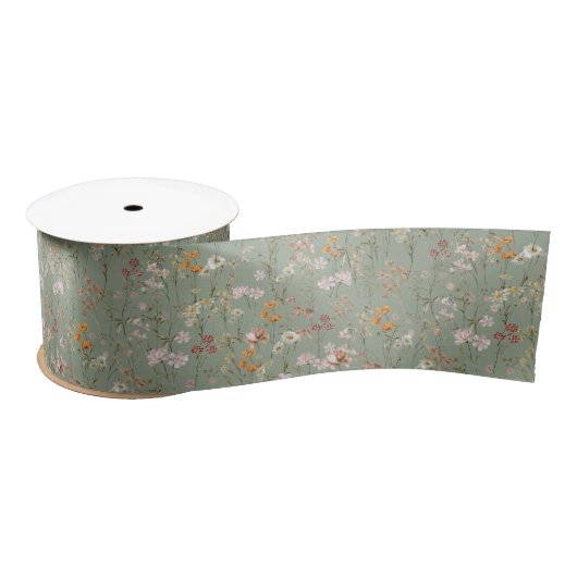 Sage Groene Wildbloem Boho Bloom Garden Boho Lint (Spoel)