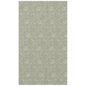 Sage Groene Wildbloem Boho Bruiloft in Bloem Tuin Tafelkleed (Voorkant)