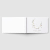 Sage Groene Wildbloem Rustieke Boho Bruiloft Monog Gastenboek (Volledig)