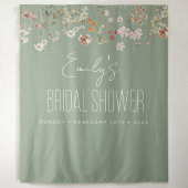 Sage Groene Wildbloem Vrijgezellenfeest Tuinbloei Wandkleed