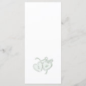 Sage Hand Drawn Cheers Glasses Whimsical Wedding Menu (Achterkant)