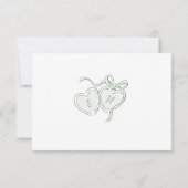 Sage Hand Drawn Monogram Whimsical Wedding QR code RSVP Kaartje (Achterkant)