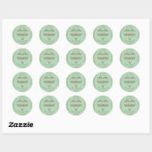 Sage Hearts Sage en Pink Argyle Heart Ronde Sticker (Vel)