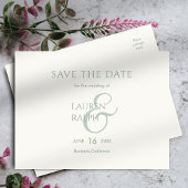 Sage & Ivory Faire-part de mariage à conserver pou