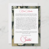 Sage kerstboom patroonbrief van Santa Kaart (Voorkant)