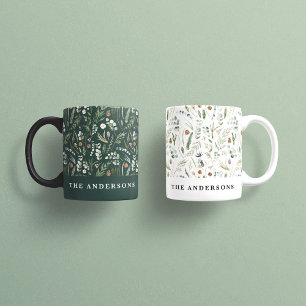 Sage Kerstmis, modern minimaal botanisch elegant Koffiemok