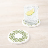 SAGE KRANS rond zandsteen Onderzetter (Zijkant)