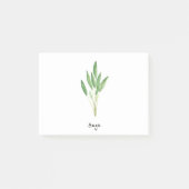 Sage kruiden tuinrozemarijntijm waterverf post-it® notes (Voorkant)