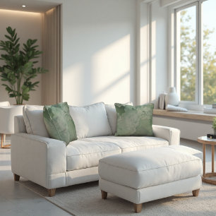 Sage Lace Lichen Abstract - Biologisch Modern Kussen
