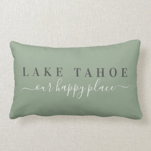 Sage Lake Tahoe Happy Place Lumbar Pillow Kussen