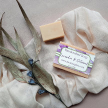Sage & Lavendar Waterverf Zeap Label Wrap rond