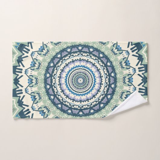 Sage Lavender Mandala (Serviette à main)