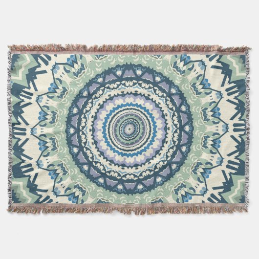 Sage Lavender Mandala Deken (Voorkant)