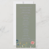 Sage Lavender Wedding Programme (Dos)