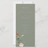 Sage Lavender Wedding Programme (Devant)