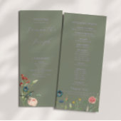 Sage Lavender Wedding Programme