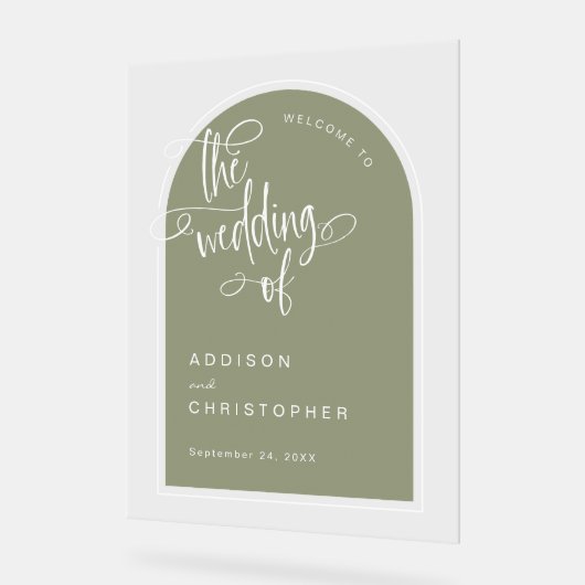 Sage Le Mariage De Script manuscrit Bienvenue (Angle)