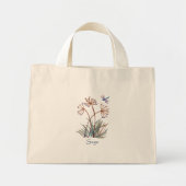 Sage  libellen mini tote bag (Voorkant)