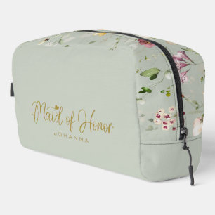 Sage Maid of Honor Script Naam Accessoire Gift Toilettasje