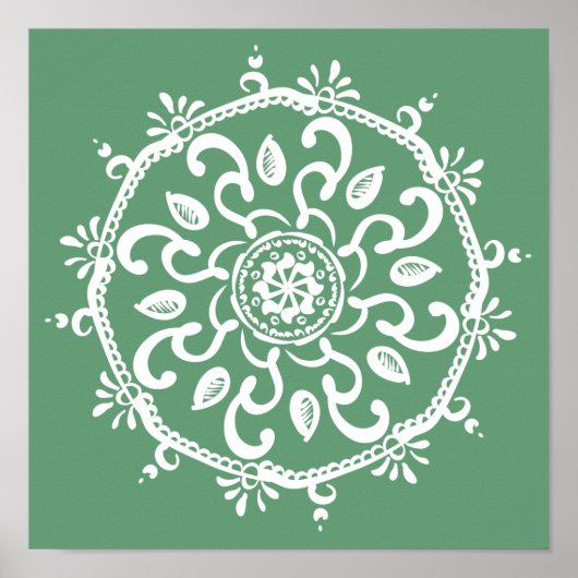 Sage Mandala Poster (Voorkant)