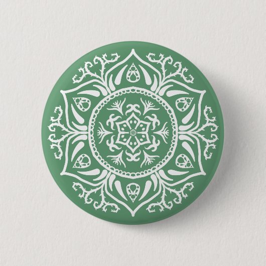 Sage Mandala Ronde Button 5,7 Cm (Voorkant)