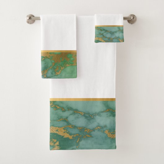 SAGE MARBRE VERT GOLD TOWROOM TOWAGING SET (En situation)