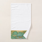 SAGE MARBRE VERT GOLD TOWROOM TOWAGING SET (Serviette à main)