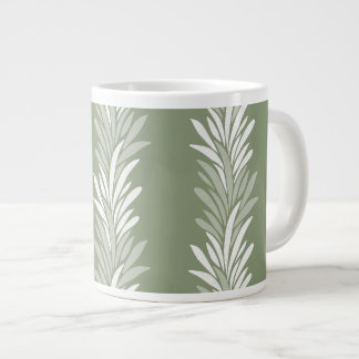 Sage Meadow Green Palmenbladeren Natuur Kunstkaart Extra Grote Beker