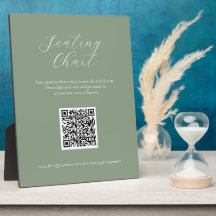 Sage Minimal Grafiekteken met QR-Codeplaque