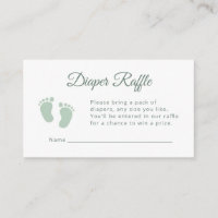 Sage Minimal Little Footsteps Baby Shower Luier