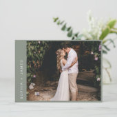 SAGE Minimale aankondiging van het Elopement Weddi (Staand voorkant)