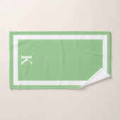 Sage Minimaliste Luxueux Spa Monogrammé (Serviette à main)