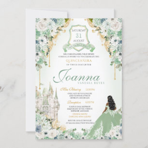 Sage Mint Groen & Goud Koninklijke Prinses Quincea Kaart