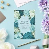 Sage Mint, Ocean Teal & Ice Bluebell Wedding Acryl Uitnodigingen (Insitu (Huwelijk))