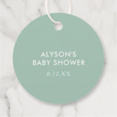 Sage Modern Boho Bedankt Bedankjes Labels (Achterkant)