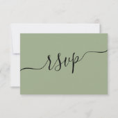 Sage moderne vert QR Code Mariage RSVP (Devant)