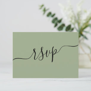 Sage moderne vert QR Code Mariage RSVP