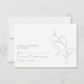 Sage moderne vert Script Botanique Pas de menu RSV (Dos)