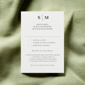 Sage Monogramme Mariage classique RSVP