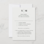 Sage Monogramme Mariage classique RSVP (Devant)